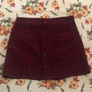 Maroon corduroy high-rise skirt size 6